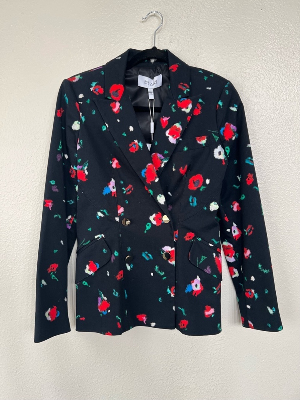 Derek Lam 10 Crosby Dark Floral Tailored Blazer size 2